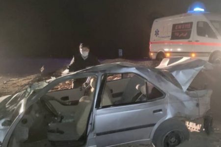 واژگونی ۲ خودرو سواری در کرمان با ۲۴ مصدوم