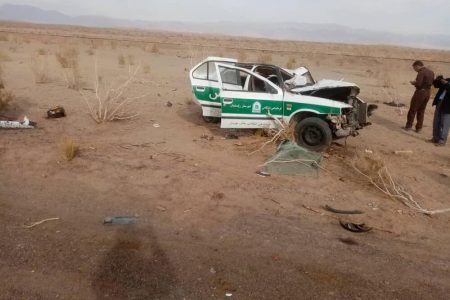 تصادف در محور رفسنجان- نوق جان سرباز نیروی انتظامی را گرفت