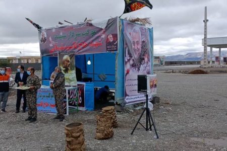 خدمات رسانی هشت موکب بین راهی به زائران سردار دلها در جنوب کرمان