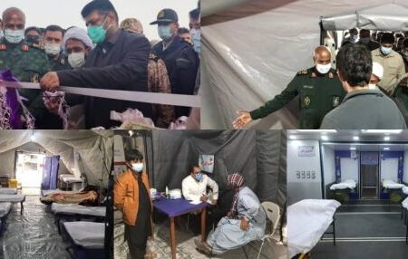 راه‌اندازی بیمارستان سیار سپاه برای کمک به سیل‌زدگان کرمان