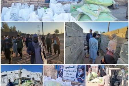 توزیع ۱۵۰ بسته کمک معیشتی بین مردم سیل‌زده جنوب استان کرمان