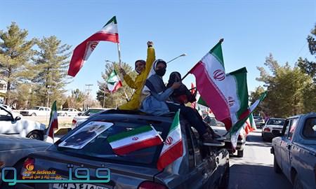 تصاویر/راهپیمایی خودرویی ۲۲ بهمن در دیار کریمان