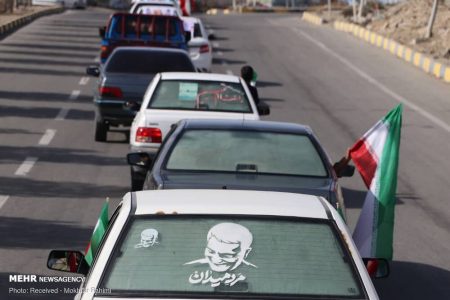 برگزاری مراسم ۲۲بهمن به صورت خودرویی در کرمان + مسیر راهپیمایی