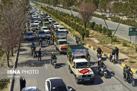 مراسم باشکوه استقبال از ۴ شهید گمنام در کرمان