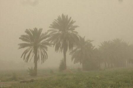 طوفان و گرد و خاک در شرق استان کرمان