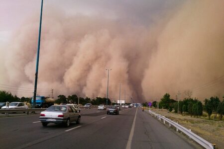 گردوغبار و طوفان در برخی نقاط کرمان
