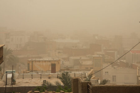 گرد و غبار موجود در هوای شهر کرمان موجب اعمال برخی محدودیت ها شد