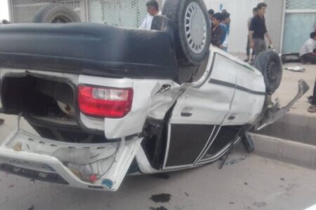 وقوع تصادف زنجیره‌ای در حومه شهر کرمان 