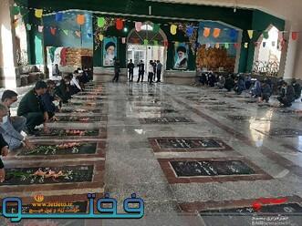 گلباران مزار شهدای شهرستان رفسنجان بمناسبت گرامیداشت هفته عقیدتی سیاسی در سپاه و بسیج