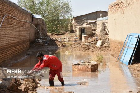 وضعیت خیابان های رفسنجان بعد از سیلاب