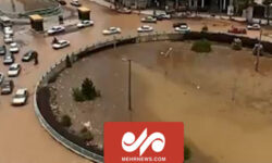 تصاویری از آب گرفتگی در شهر  رفسنجان