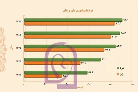 استان کرمان ۲.۴ درصد پائین‌تر از میانگین کشور در زمینه باسوادی