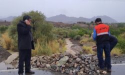 ۱۴ محور روستایی جیرفت بر اثر سیلاب مسدود شد