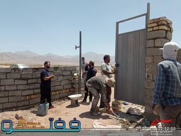 ساخت منزل مسکونی برای نیازمندان حسین آباد کرمان