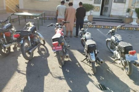 دستگیری اعضای باند سارقان موتور سیکلت در رفسنجان
