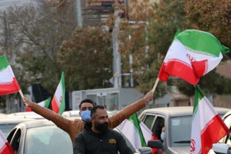 فریاد ایران ایران در آسمان کرمان