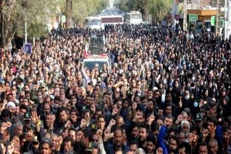 تشییع شهید مدافع امنیت در زرند