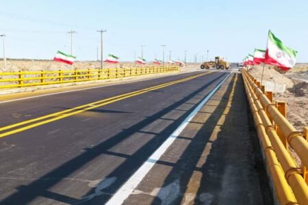 افتتاح پل توکل آباد ریگان که طی ۴ ماه ساخته شده است