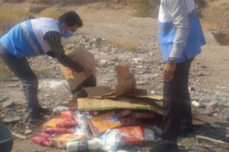 ۵۰۰کیلوگرم مواد غذایی غیر مجاز در رودبار جنوب معدوم شد