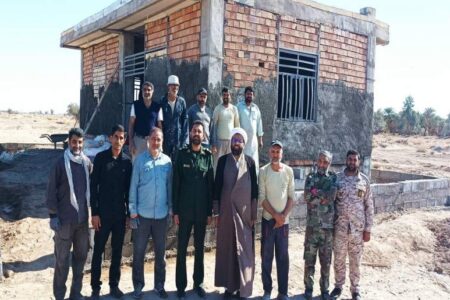 ساخت یک واحد آموزشی در توکل آباد توسط گروه جهادی
