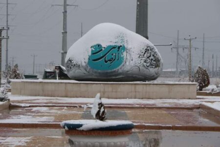 بارش برف بهمن در رفسنجان