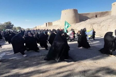 همایش پیاده‌روی بانوان در شهرستان انار به‌مناسبت دهه فجر برگزار شد