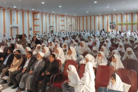 برگزاری جشن عبادت دانش آموزان دختر شهرستان منوجان