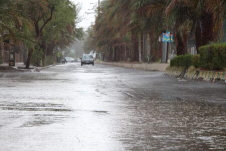 بارش باران بهاری در فهرج