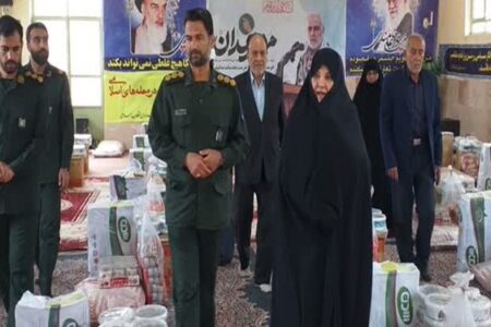 کمک مومنانه| توزیع بسته‌های معیشتی سپاه در آستانه عید فطر در کوهبنان