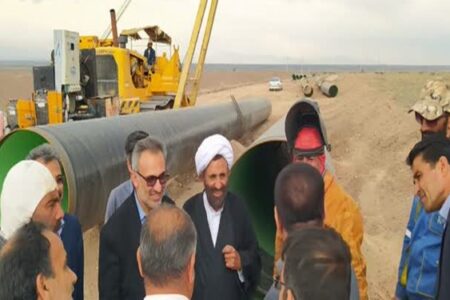 استقرار کارگاه پروژه انتقال آب خلیج فارس در رفسنجان