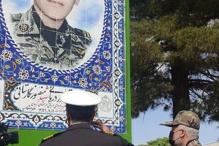 رونمایی از تمثال شهید نگارستانی و یادواره ۲ شهید ارتش در کرمان برگزار شد