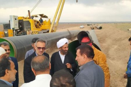 استقرار کارگاه پروژه انتقال آب خلیج فارس در رفسنجان