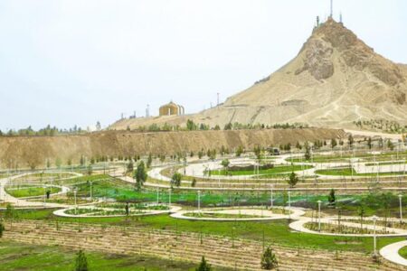 بهره‌گیری از ۴ عنصر طبیعی در بوستان شهید سلیمانی کرمان
