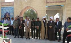 غبارروبی وعطرافشانی مزار شهدای شهرستان کهنوج به مناسبت  هفته عقیدتی سیاسی