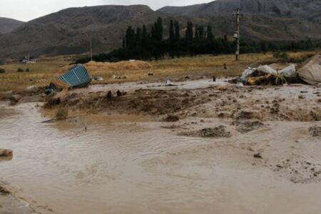 سیل به راه‌های روستایی کوهبنان خسارت وارد کرد
