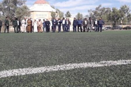 افتتاح زمین چمن مصنوعی ورزشگاه شهید بیگلری بم