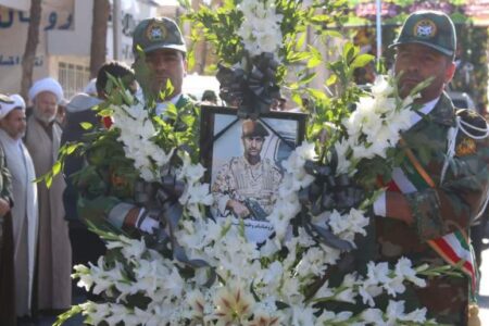 پیکر مطهر شهید ارتش در رفسنجان تشییع شد