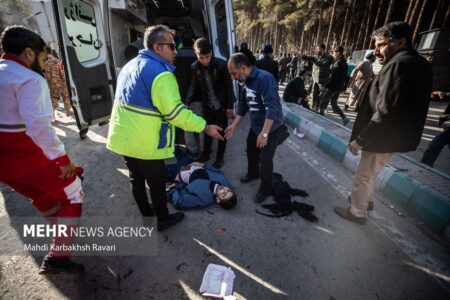 ۲ امدادگر هلال احمر در حادثه تروریستی کرمان شهید شدند