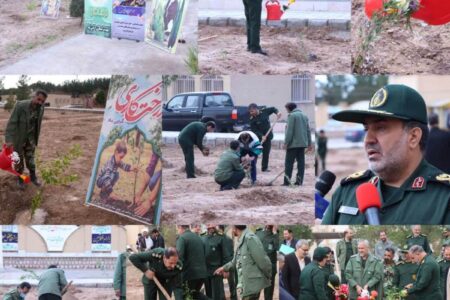 برگزاری آیین روز درختکاری در ستاد سپاه ثارالله کرمان