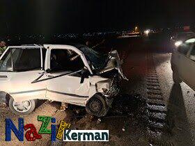 تصادف رانندگی در ارزوئیه استان کرمان ۲ کشته برجای گذاشت