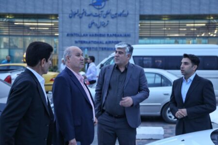 مهدی تاج، رئیس فدراسیون فوتبال، به کرمان سفر کرد