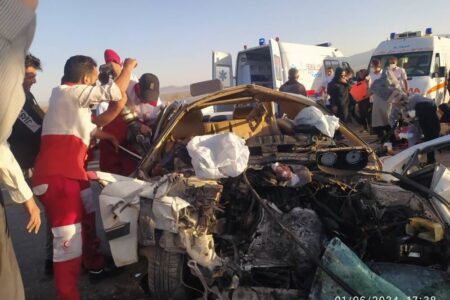 ۳ کشته و ۴ زخمی در تصادف رانندگی وحشتناک در محور کرمان-راین!