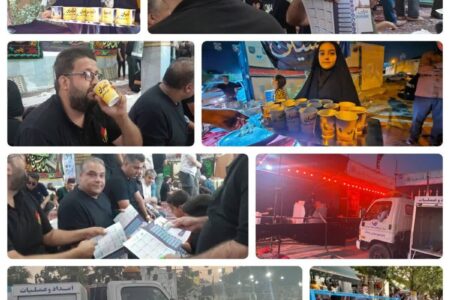 خدمات رسانی آبفای منطقه شش برای آبرسانی به عزاداران حسینی