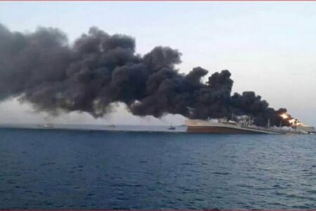 فیلم حمله یمن به تانکر نفت خام «Chios Lion» در دریای سرخ