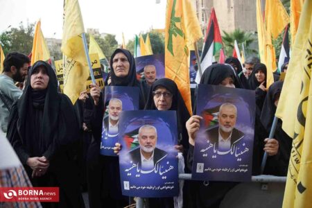 تجمع اعتراضی مردم تهران به ترور شهید «اسماعیل هنیه»