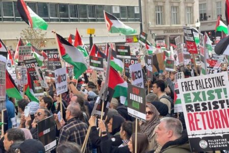 هزاران نفر در لندن، سوئد، اندونزی، مراکش، دنمارک، لبنان و ژاپن در حمایت از فلسطین تظاهرات کردند