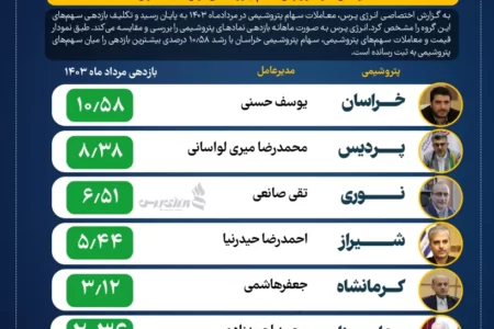 پربازده‌ترین سهم‌های پتروشیمی در مرداد ۱۴۰۳ | اخبار اصلاحات